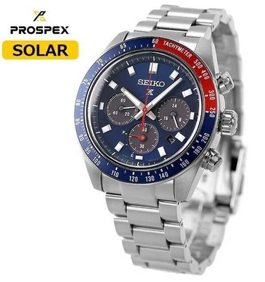 [☆Neu] SEIKO PROSPEX SPEEDTIMER SBDL097 Blau Solar Chronograph Herrenuhr - Bild 1 von 4