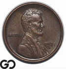 1921-S Lincoln Cent Wheat Penny, Better Date, Choice Unc+ BN