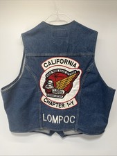 Wrangler Gold Wing Road Riders Association Vest Denim XXL California Made In USA