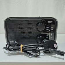 Bush PR-206 FM/AM Portable Radio - Black - Tested & Working With Power Cable