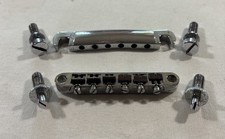 2009 Epiphone Les Paul 100 Tune-O-Matic Bridge Stopbar Tailpiece Chrome w/ HW
