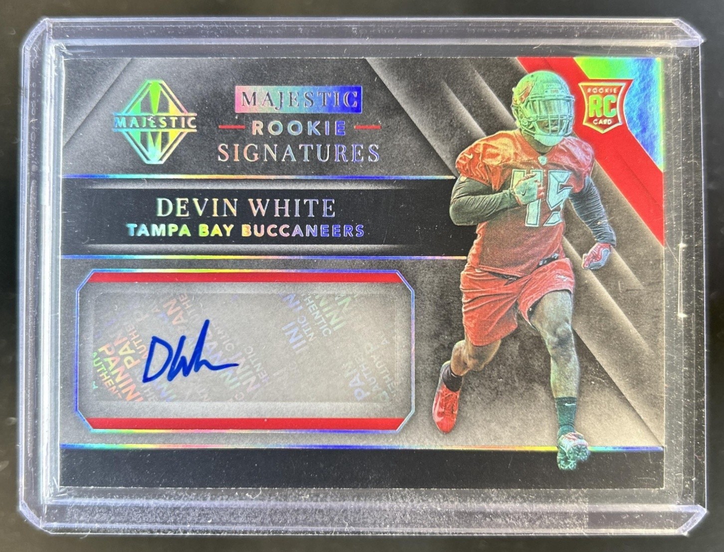 Devin White Panini Majestic #141 Rookie Signatures-Holo Silver