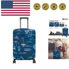 Washable Luggage Cover - Fashion Suitcase Protector Fits 18-22 Inch Luggage H...