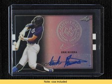 2018 Leaf Perfect Game National Showcase Metal 1/1 Erik Rivera #BA-ER1 Auto 0s5