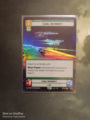 STAR WARS UNLIMITED TCG SHADOWS OF THE GALAXY HYPERSPACE FOIL: LEGAL AUTHORITY