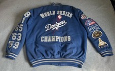 VTG Y2K MLB Los Angeles Dodgers World Series Champions Years Jacket Patches  XL