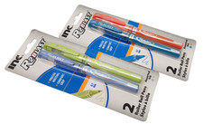 2 PACKS 4 PENS INC R-2 BLAST ROLLER PRECISE WRITING BLUE ORANGE GREEN