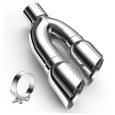 3" Dual Exhaust Tip,3''(ID) Inlet 4''outlet 16" Long Tail 3IN TO 4IN 16long