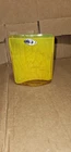 Square-shaped vase by Blenko Glass Company  crinkle-like pattern on its sides