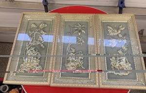 Mid Century Four Seasons Metal Art.  Lot of 3