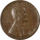 1948-D Lincoln Cent FINE (F) Circulated Condition Copper Penny Coin Denver Mint