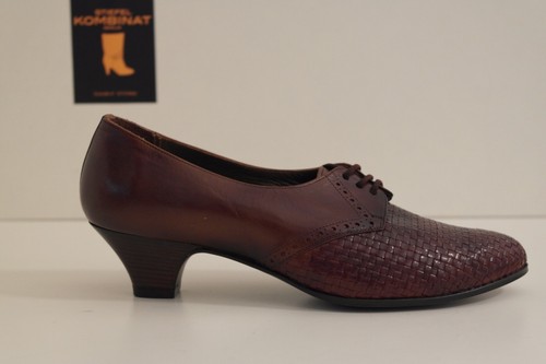 antik Gotthard Gisela Damen Halbschuhe Schuhe TRUE VINTAGE UK 5 Schnürschuh NOS - Bild 9 von 12