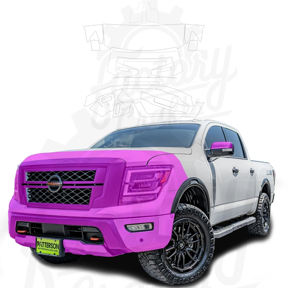 Stone Guard Paint Protection Film Clear Bra PPF For Nissan Titan XD 20-21 FBHLK - Image 2 of 4