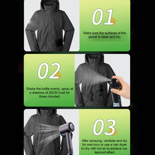 Waterproofing Spray For Jackets 100ml Fabric Protector Spray - Picture 6 of 12