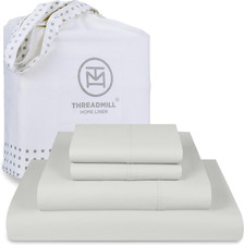 100 Cotton Sheets for King Size Bed  4 Pc King Bed Sheets Set  Soft, Breathab