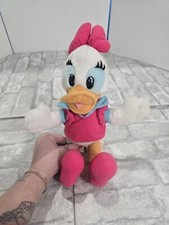 Walt Disney World DAISY DUCK 15" Plush - Pink Dress Bow Stuffed Animal
