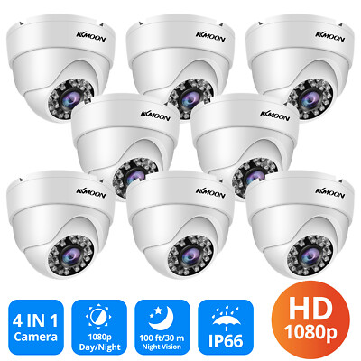 8PCS KKmoon 1080P 2MP CCTV Dome Camera Outdoor Weatherproof Security Camera W4N3