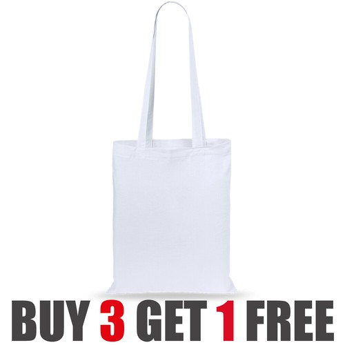 100% Premium Coloured Cotton Canvas Shopping Bag Shoulder Tote Shopper Bags - Picture 6 of 34