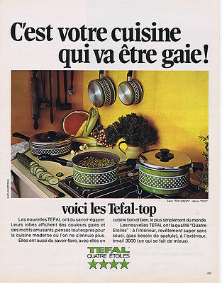 PUBLICITE ADVERTISING 084 1974 TEFAL casseroles top | eBay