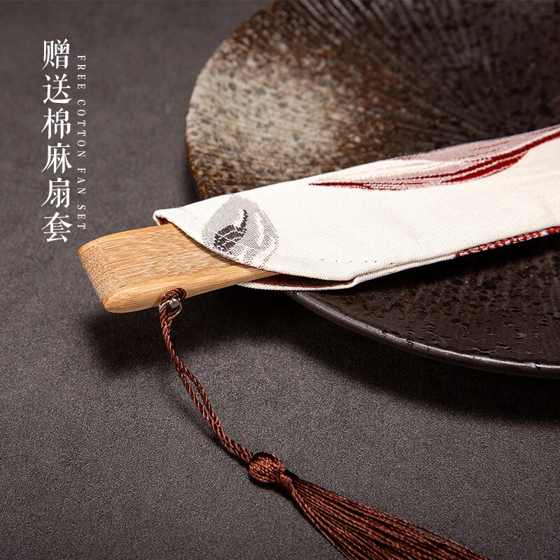 Fan Folding Fan Chinese Women's Ancient Style Hollow Out Full Bamboo Fan Gift - Image 3 of 4