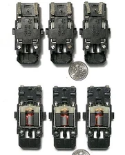 6 MICRO SCALEXTRIC 1/64 HO SLOT CAR Braided Pickup Slot Car WIDE PAN CHASSIS 12V