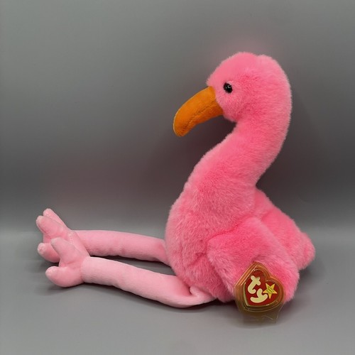 Ty Beanie Buddies PINKY Flamingo 17" Plush Stuffed Animal Vintage 1998 - Picture 2 of 8