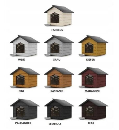 Caseta para Perro Exterior Pini Casa de Gato Cueva Invierno Aislado Madera - Imagen 4 de 4