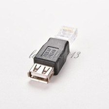 2PCS USB A Female To Ethernet LAN RJ45 Male Network Adapter Connector 10/100Mbps