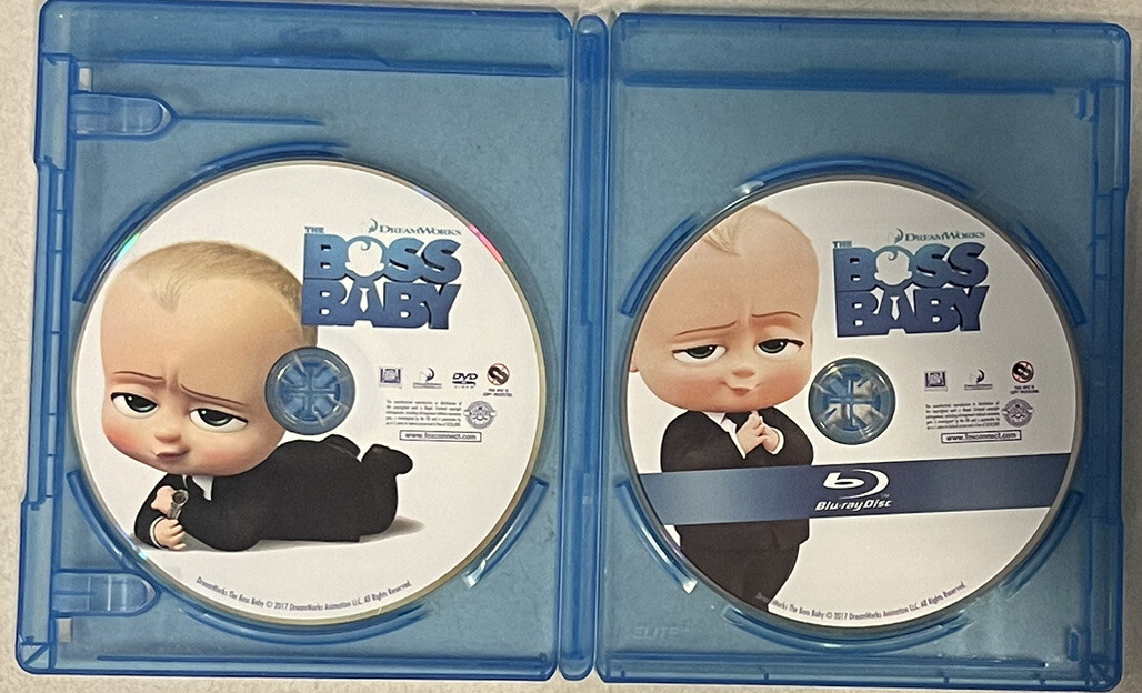 Boss Baby Blu-Ray AND DVD included. Children. Kids. Animated. Fast