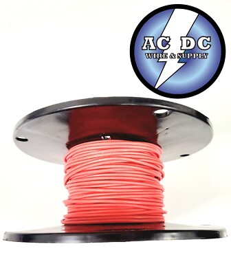 14 awg TXL HIGH TEMP AUTOMOTIVE POWER WIRE STRANDED COPPER USA - RED 100 FT