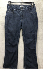 Riders Womens Denim Jeans Size 10P Bootcut Dark Wash Mid-rise Western
