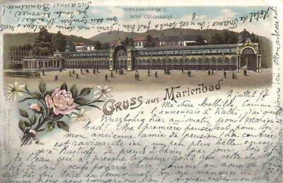 PC TSCHECHIEN, GRUSS AUS MARIENBAD, KREUZBRUNNEN, alte AK (B54767)