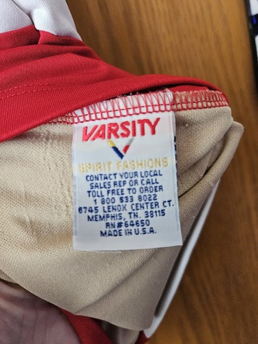 Varsity Spirit Fashions Cheer Top Tank UDA Red White Halloween Costume Sz XL+2 - Picture 4 of 9