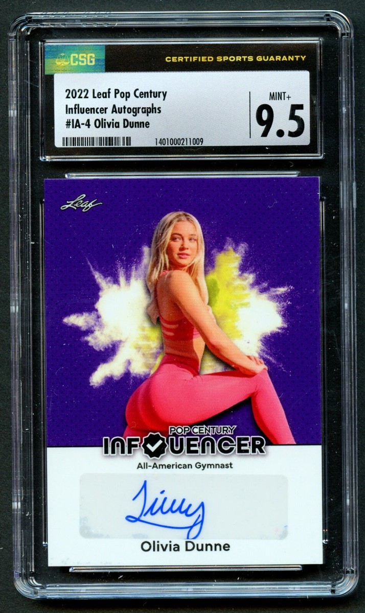 Olivia Dunne #IA-4 Leaf Pop Century Influencer Autographs