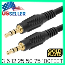 3.5mm Cable AUX Cord Male to Male Auxiliary Stereo Audio Speaker Cable Phone Car