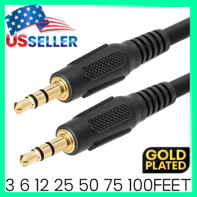3.5mm Cable AUX Cord Male to Male Auxiliary Stereo Audio Speaker Cable Phone Car