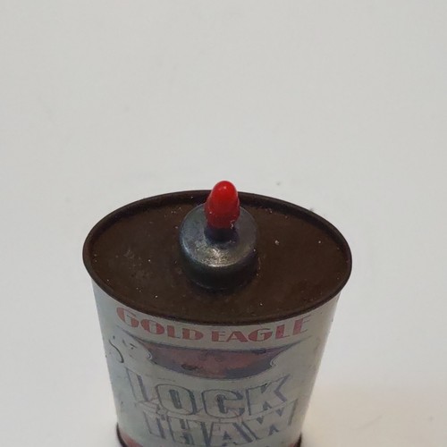 VINTAGE GOLDEN EAGLE LOCK THAW OIL 4 OZ OILER TIN FULL  584-W - Picture 4 of 8