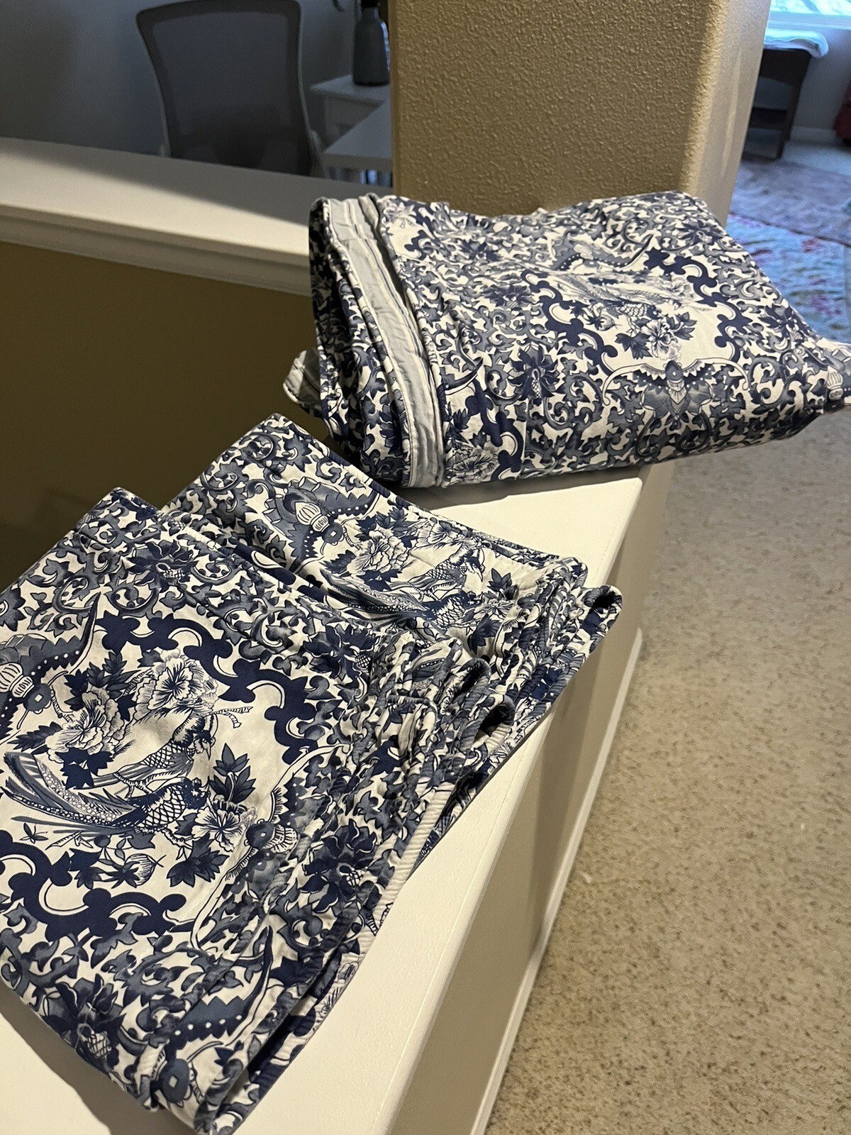 Ralph Lauren Porcelain Blue Tamarind Bird King Duvet Cover 3PC SET eBay