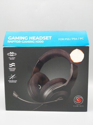 Raptor H300 Gaming Headset Gaming-Kopfhörer Schwarz 3,5mm Klinke #KT754DÜ