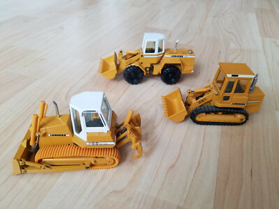 3 Stück Liebherr Schieberaupe 722 Laderaupe 621 Radlader 531 Conrad  1:50