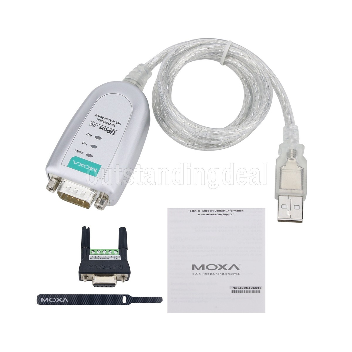 MOXA 1ポート RS-232/422/485 USB-シリアルコンバータ UPort