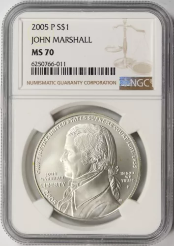2005-P $1 John Marshall Commemorative Dollar NGC MS70