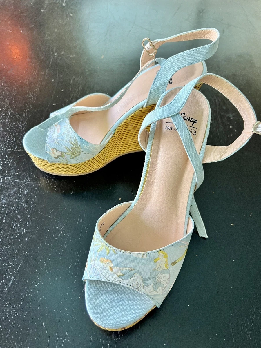 Baby blue deals wedges shoes
