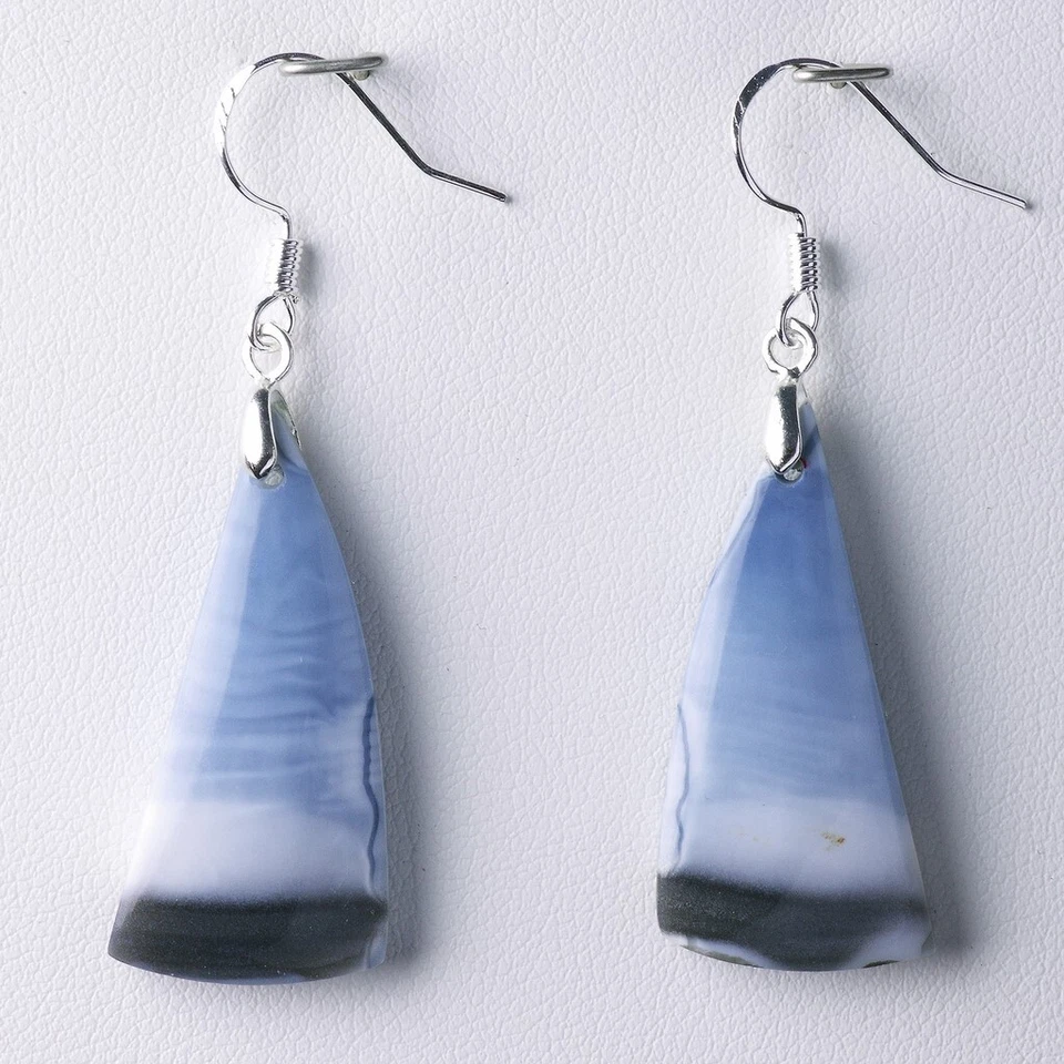 ★☆ OPALE BLEUE 32,42 CT - Boucles d'oreilles - A24-226* ☆★ - Photo 1/1