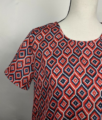 Vestido para mujer Altar'd State M rojo funda argyle ligero - Imagen 3 de 5