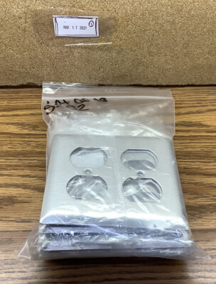 NEW Lot Of 13 P&S SS82 SMOOTH 302/304SS METAL WALL PLATE 2 GANG DUPLEX
