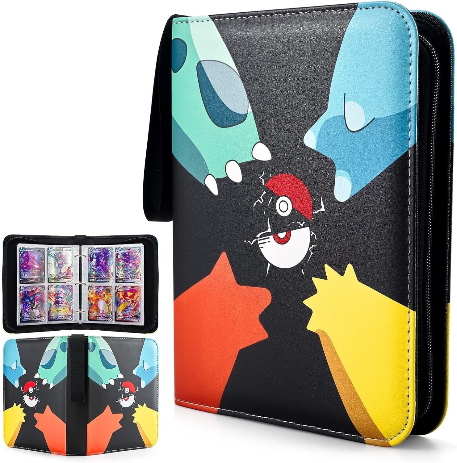 50 Pages Premium Pocket ZIP Card Binder/Folder Pokemon 400 Cards Album Collector
