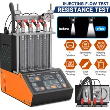 Gasoline Fuel Injector Tester Cleaner 4 Cylinder Car Ultrasonic Cleaning Machine