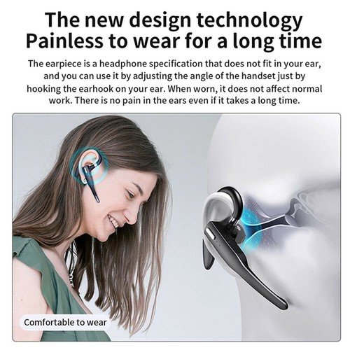 Wireless Bluetooth Earpiece Sport Headset Noise Cancelling Earbuds with Mic - Picture 4 of 12