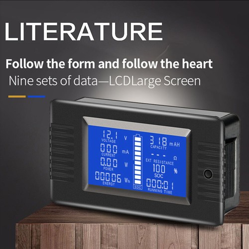 DC LCD-Panel Digital Power Watt Meter Monitor Spannung Voltmeter Amperemeter,DE - Bild 16 von 20